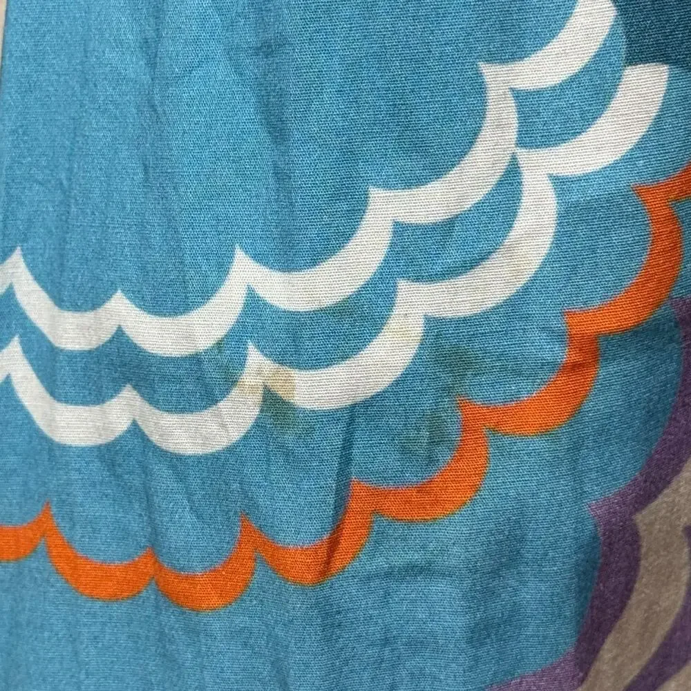 Never on Sunday Midi Sundress Blue Purple Orange Small
